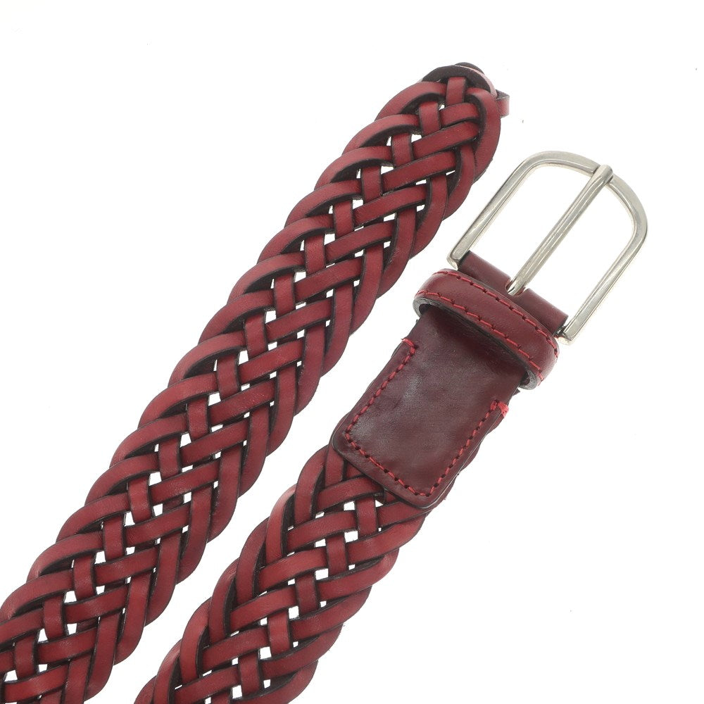 [New] PAOLO VITALE Leather Mesh Belt Red [Size 105] [RED] [S/S/A/W] [Condition Rank N] [Men&