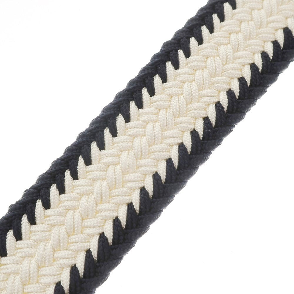 [New] PAOLO VITALE Elastic Mesh Belt Navy x White [Size 100] [NVY] [S/S/A/W] [Condition Rank N] [Men&