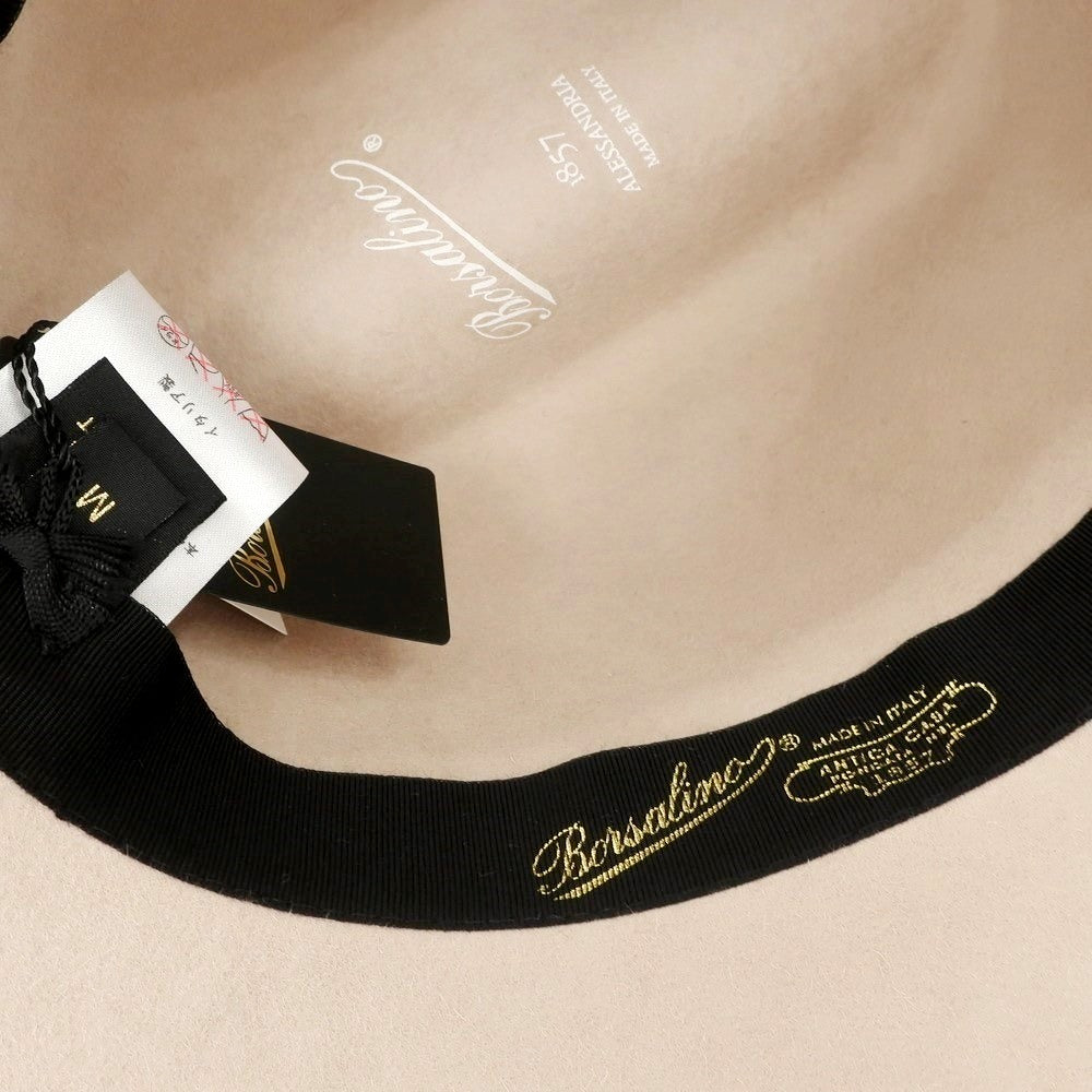 [New] Borsalino rabbit fur felt hat in pink beige [Size M] [PNK] [A/W] [Condition Rank N] [Men&