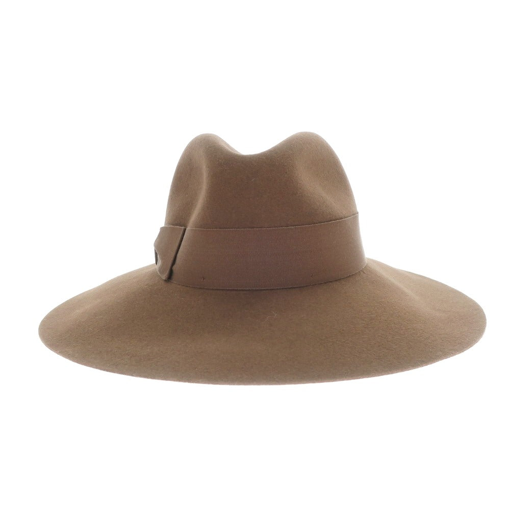 1/8 ファッション Borsalino FEDORA ラビットファー ハット ブラウン