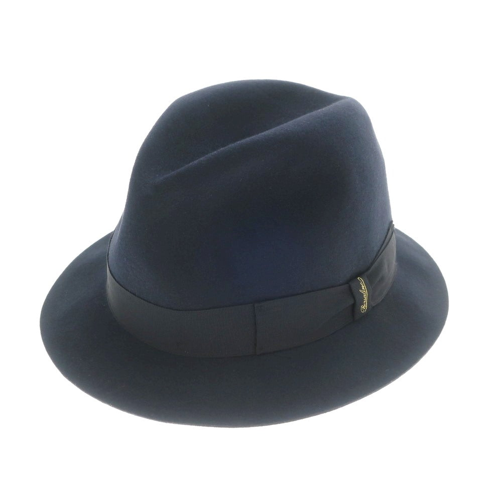 【新品】ボルサリーノ Borsalino ラビットファー 中折れフェルトハット ネイビー【サイズ58】【NVY】【A/W】【状態ランクN】【メンズ】【768997】