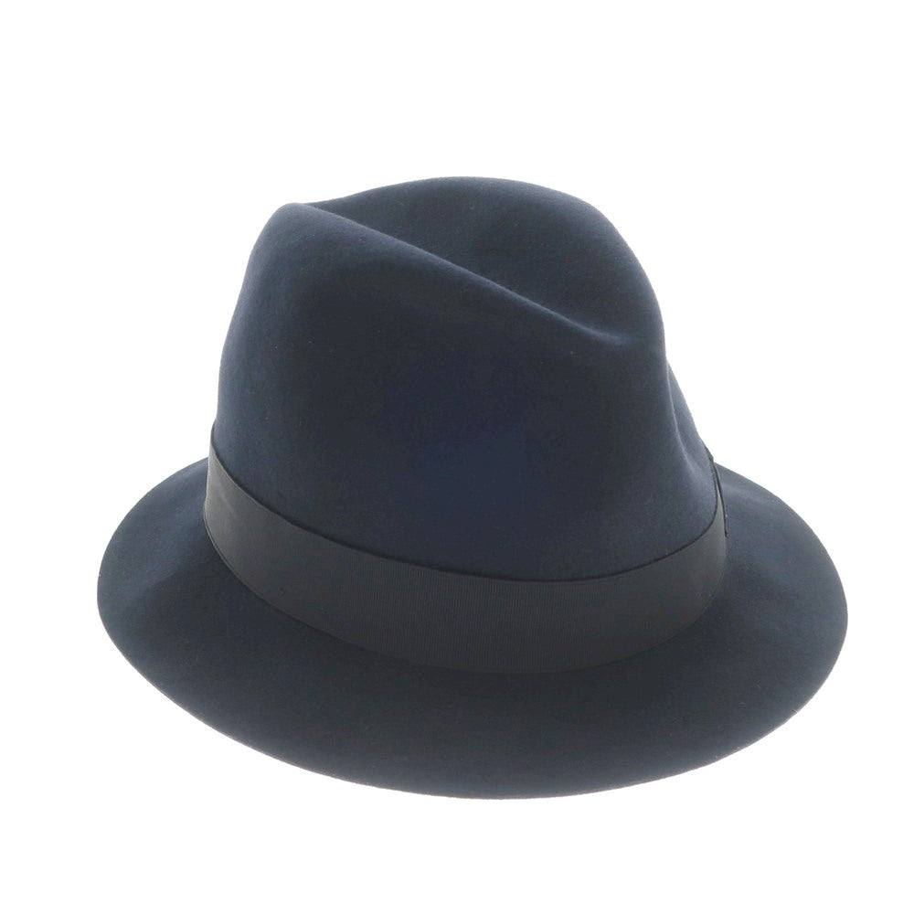 【新品】ボルサリーノ Borsalino ラビットファー 中折れフェルトハット ネイビー【サイズ58】【NVY】【A/W】【状態ランクN】【メンズ】【768997】