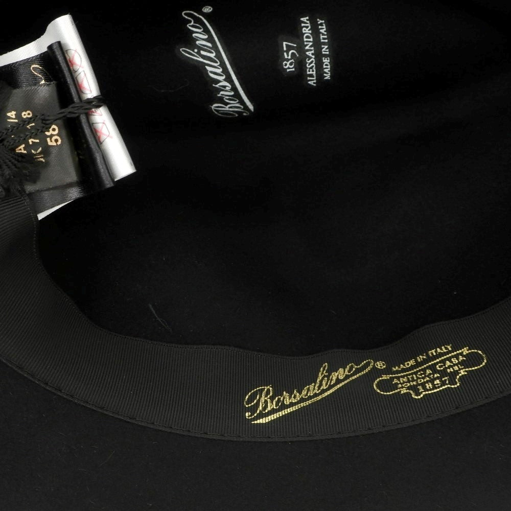 [New] Borsalino rabbit fur felt hat in black [Size 58] [BLK] [A/W] [Condition Rank N] [Men&