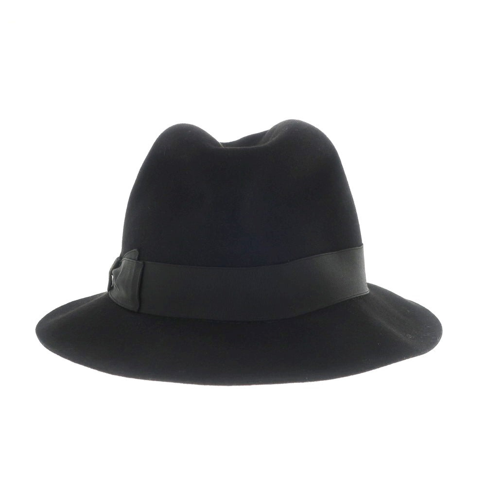 [New] Borsalino rabbit fur felt hat in black [Size 60] [BLK] [A/W] [Condition Rank N] [Men&