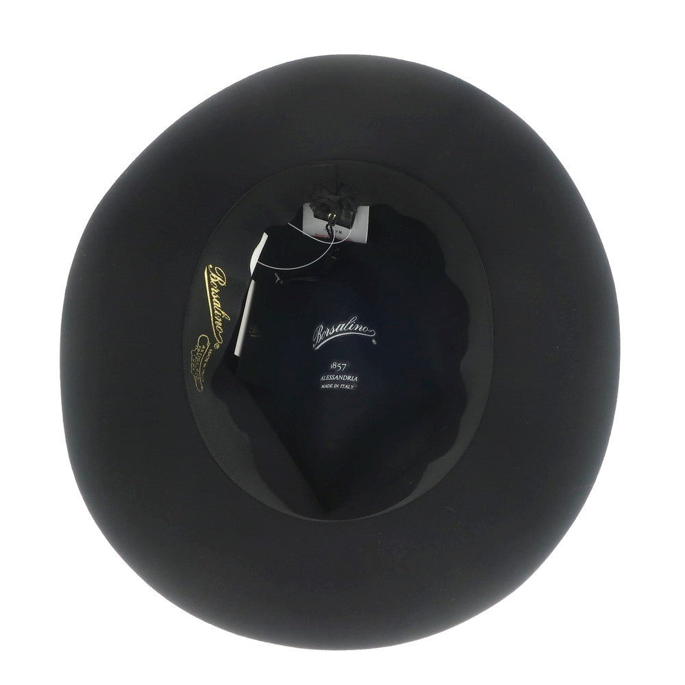 [New] Borsalino rabbit fur felt hat in black [Size 57] [BLK] [A/W] [Condition Rank N] [Men&