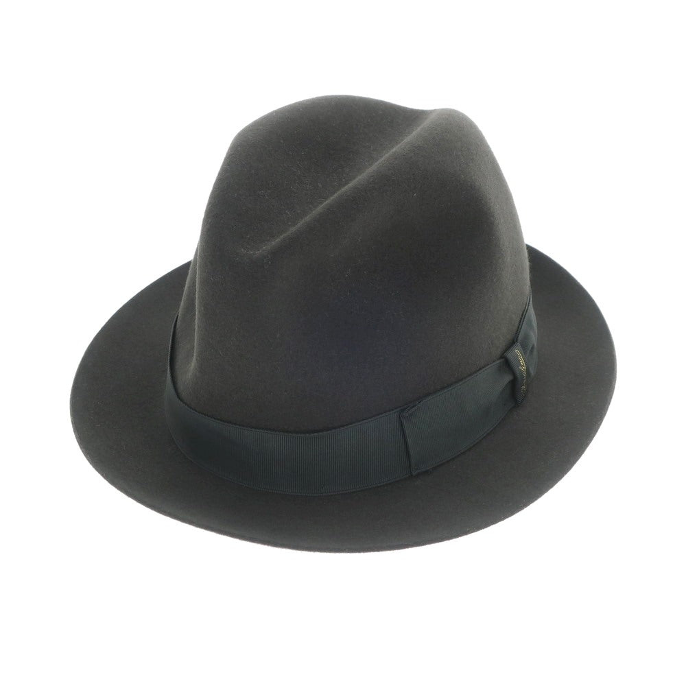 【新品】ボルサリーノ Borsalino ラビットファー 中折れフェルトハット ダークウォームグレー【サイズ58】【GRY】【A/W】【状態ランクN】【メンズ】【768997】