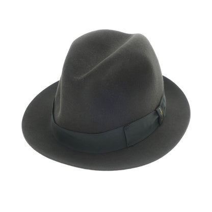 [New] Borsalino rabbit fur felt hat in dark warm grey [Size 58] [GRY] [A/W] [Condition Rank N] [Men&