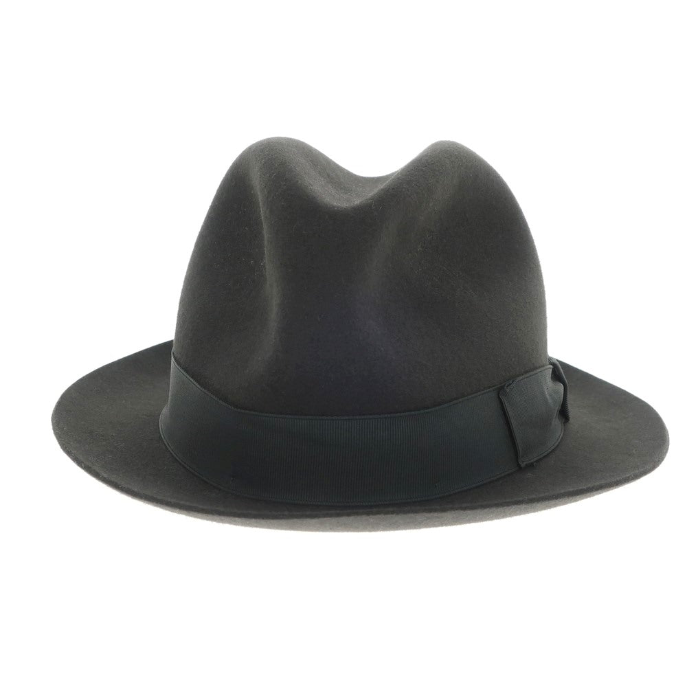 [New] Borsalino rabbit fur felt hat in dark warm grey [Size 58] [GRY] [A/W] [Condition Rank N] [Men&