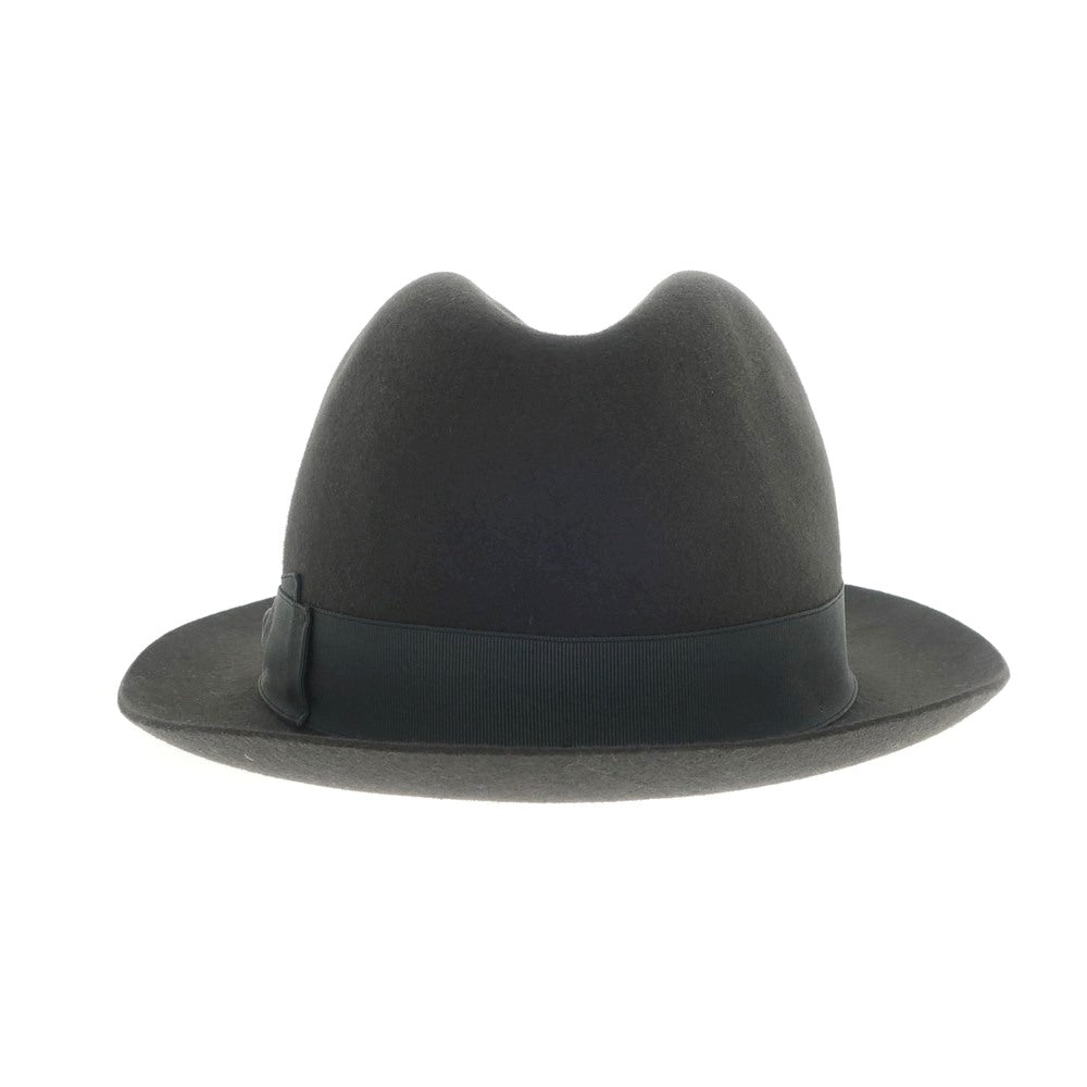 [New] Borsalino rabbit fur felt hat in dark warm grey [Size 58] [GRY] [A/W] [Condition Rank N] [Men&