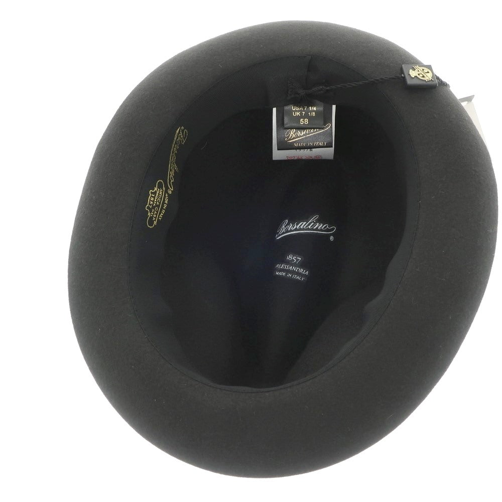[New] Borsalino rabbit fur felt hat in dark warm grey [Size 58] [GRY] [A/W] [Condition Rank N] [Men&