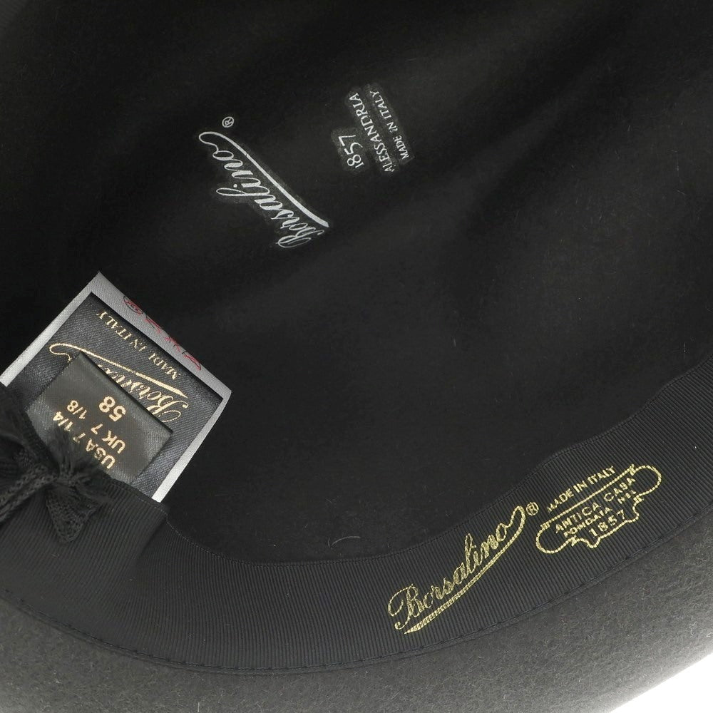 [New] Borsalino rabbit fur felt hat in dark warm grey [Size 58] [GRY] [A/W] [Condition Rank N] [Men&