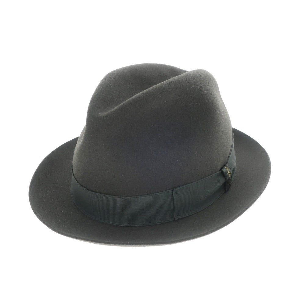 【新品】ボルサリーノ Borsalino ラビットファー 中折れフェルトハット ダークウォームグレー【サイズ58】【GRY】【A/W】【状態ランクN】【メンズ】【768997】