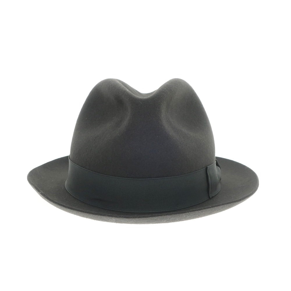 [New] Borsalino rabbit fur felt hat in dark warm grey [Size 58] [GRY] [A/W] [Condition Rank N] [Men&