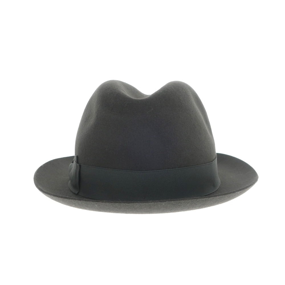 [New] Borsalino rabbit fur felt hat in dark warm grey [Size 58] [GRY] [A/W] [Condition Rank N] [Men&