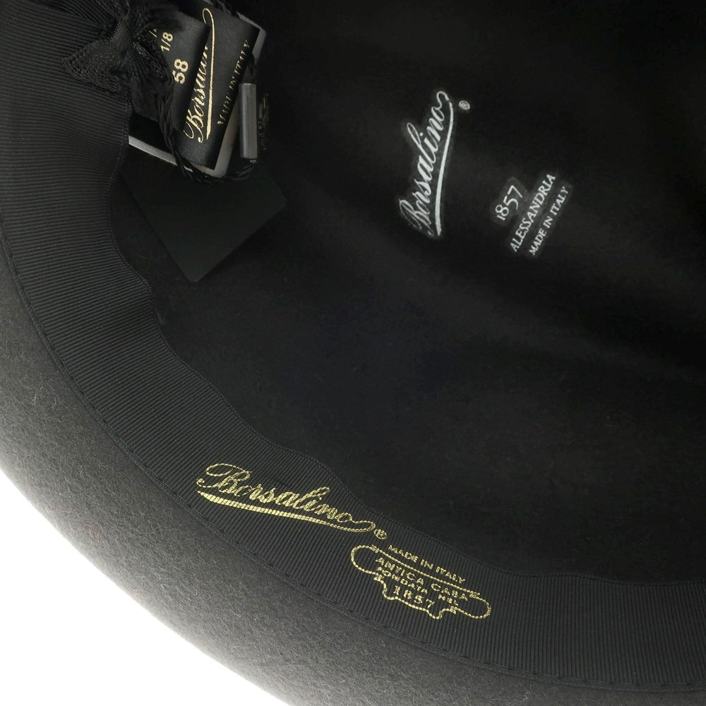 [New] Borsalino rabbit fur felt hat in dark warm grey [Size 58] [GRY] [A/W] [Condition Rank N] [Men&