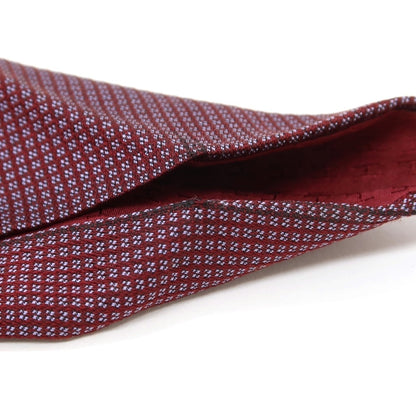 [Used] Hermes HERMES Patterned Tri-Fold Silk Tie Bordeaux x Light Blue [RED] [S/S/A/W] [Condition Rank D] [Men&