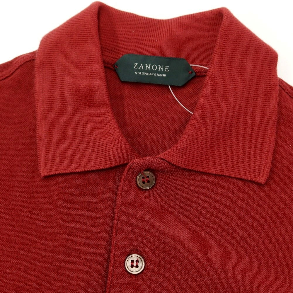 [Used] ZANONE Ice Pique short-sleeved polo shirt, dark red [Size 44] [RED] [S/S] [Condition rank B] [Men&