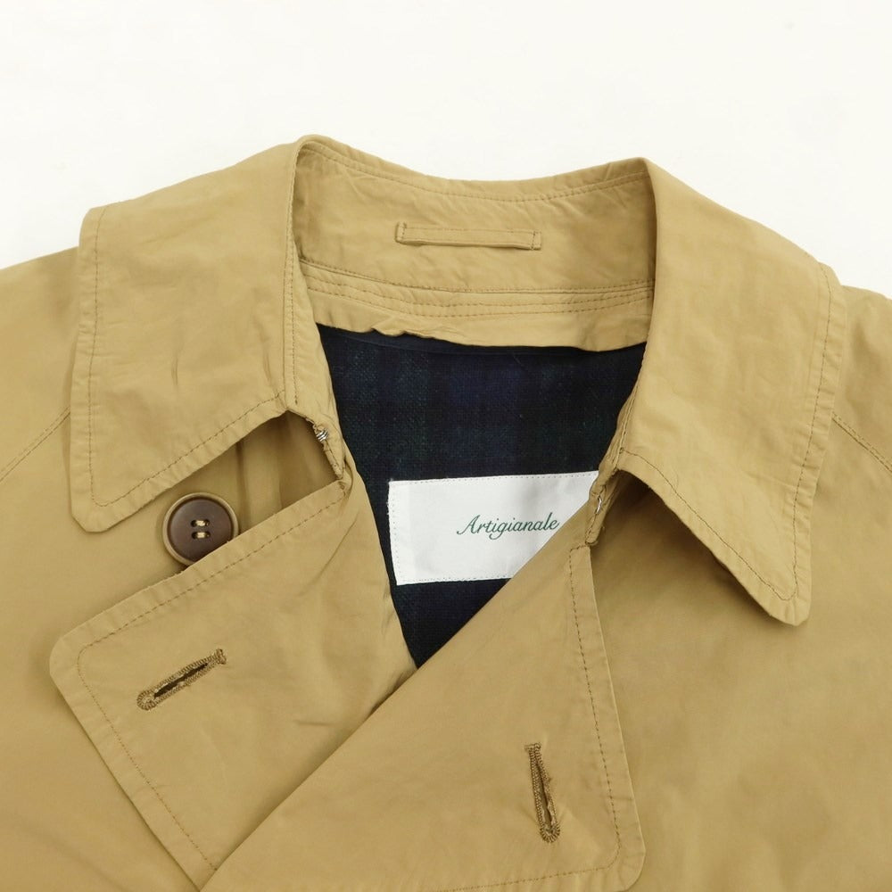 [Used] Artigianale Polyester Nylon Lined Trench Coat Khaki Beige [Size 46] [BEI] [S/S/A/W] [Condition Rank C] [Men&