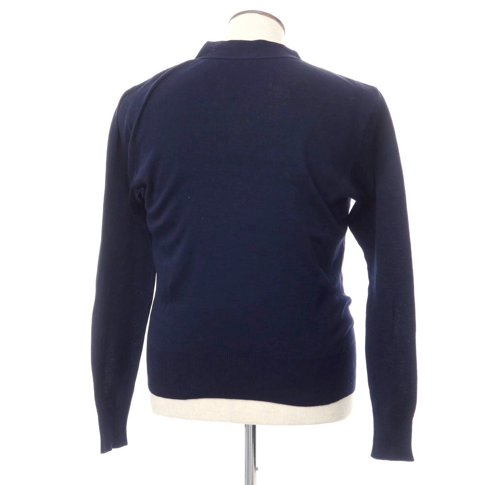 [Used] Letroyes High Gauge Cotton Knit Cardigan Dark Navy [Size L] [NVY] [S/S] [Condition Rank B] [Men&