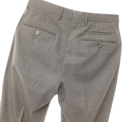 [Used] PT TORINO stretch polyester wool check slacks pants gray x brown [size 44] [GRY] [S/S] [Condition rank B] [Men&