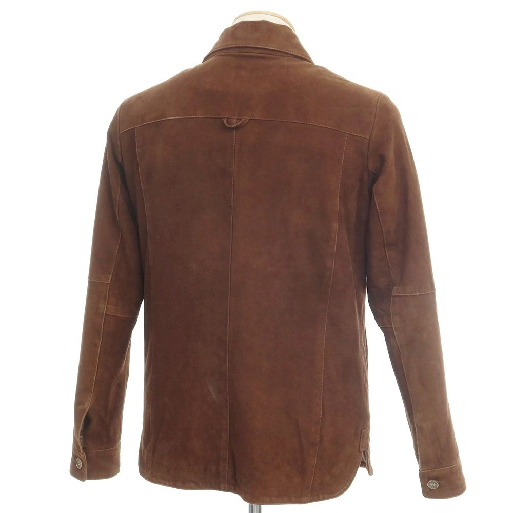 [Used] EMMETI Goatskin Suede Leather Jacket Blouson Brown [Size 44] [BRW] [A/W] [Condition Rank C] [Men&