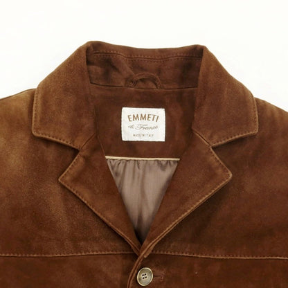 [Used] EMMETI Goatskin Suede Leather Jacket Blouson Brown [Size 44] [BRW] [A/W] [Condition Rank C] [Men&