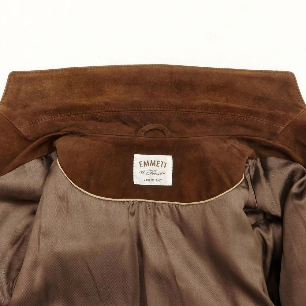 [Used] EMMETI Goatskin Suede Leather Jacket Blouson Brown [Size 44] [BRW] [A/W] [Condition Rank C] [Men&