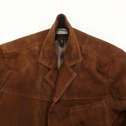 [Used] EMMETI Goatskin Suede Leather Jacket Blouson Brown [Size 44] [BRW] [A/W] [Condition Rank C] [Men&