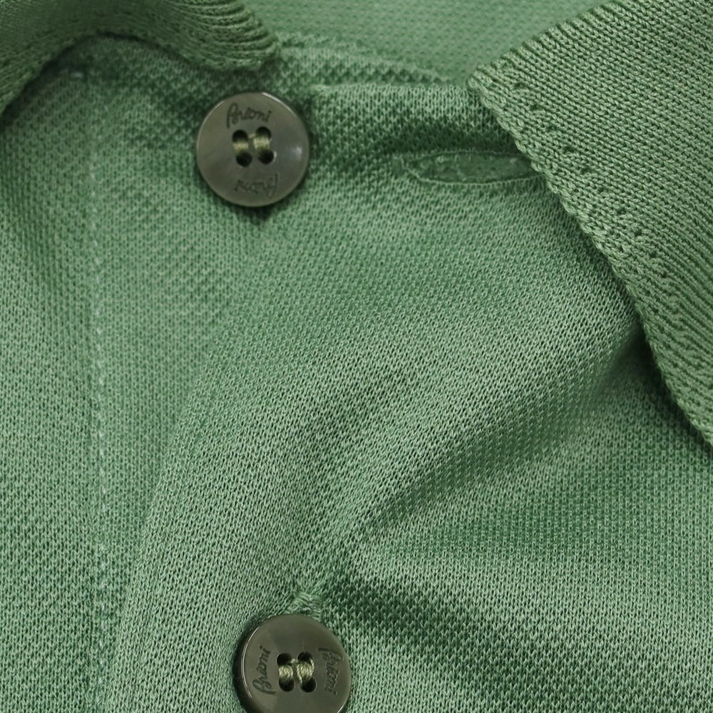 [Used] Brioni Cotton Short Sleeve Polo Shirt Green [Size XS] [GRN] [S/S] [Condition Rank B] [Men&