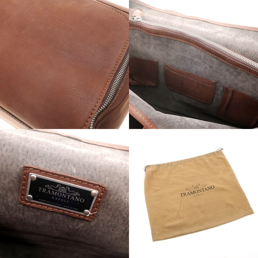 [Used] TRAMONTANO Nubuck Leather Flap Briefcase Brown [W39.5xH28xD12] [BRW] [S/S/A/W] [Condition Rank B] ​​[Men&