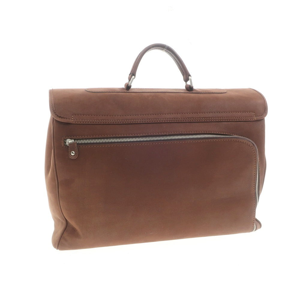 [Used] TRAMONTANO Nubuck Leather Flap Briefcase Brown [W39.5xH28xD12] [BRW] [S/S/A/W] [Condition Rank B] ​​[Men&