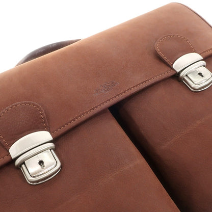 [Used] TRAMONTANO Nubuck Leather Flap Briefcase Brown [W39.5xH28xD12] [BRW] [S/S/A/W] [Condition Rank B] ​​[Men&