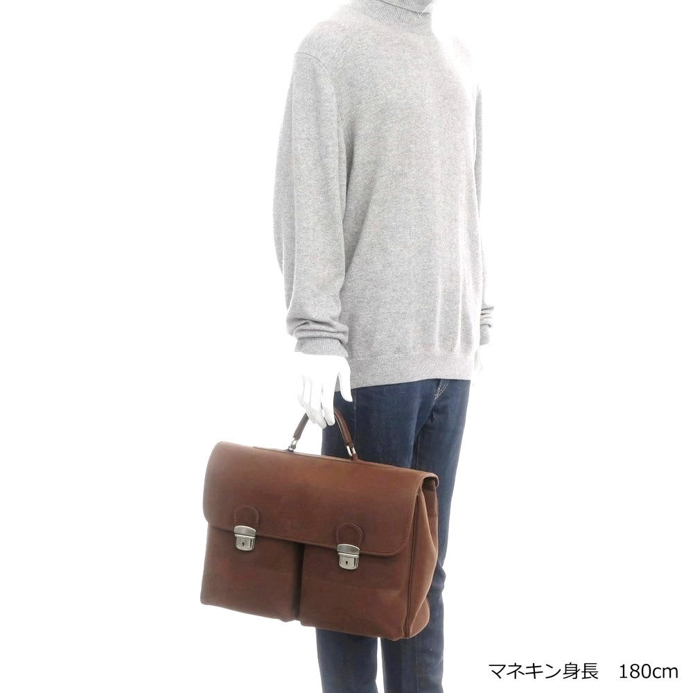 [Used] TRAMONTANO Nubuck Leather Flap Briefcase Brown [W39.5xH28xD12] [BRW] [S/S/A/W] [Condition Rank B] ​​[Men&