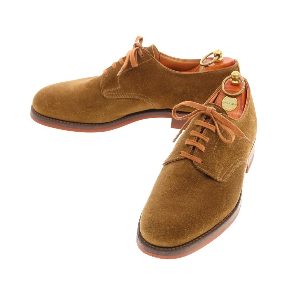 [Used] Crockett &amp;amp; Jones CROCKETT &amp;amp; JONES STIRLING suede plain toe dress shoes khaki brown [size 7E] [BRW] [S/S/A/W] [condition rank B] ​​[men&