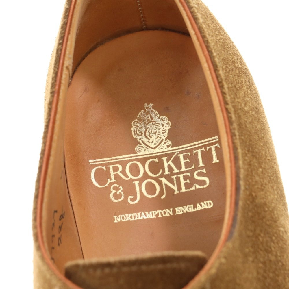 [Used] Crockett &amp;amp; Jones CROCKETT &amp;amp; JONES STIRLING suede plain toe dress shoes khaki brown [size 7E] [BRW] [S/S/A/W] [condition rank B] ​​[men&