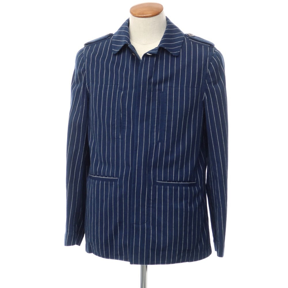 [Used] LARDINI Cotton Striped Field Jacket Navy x White [Size S] [NVY] [S/S] [Condition Rank B] ​​[Men&