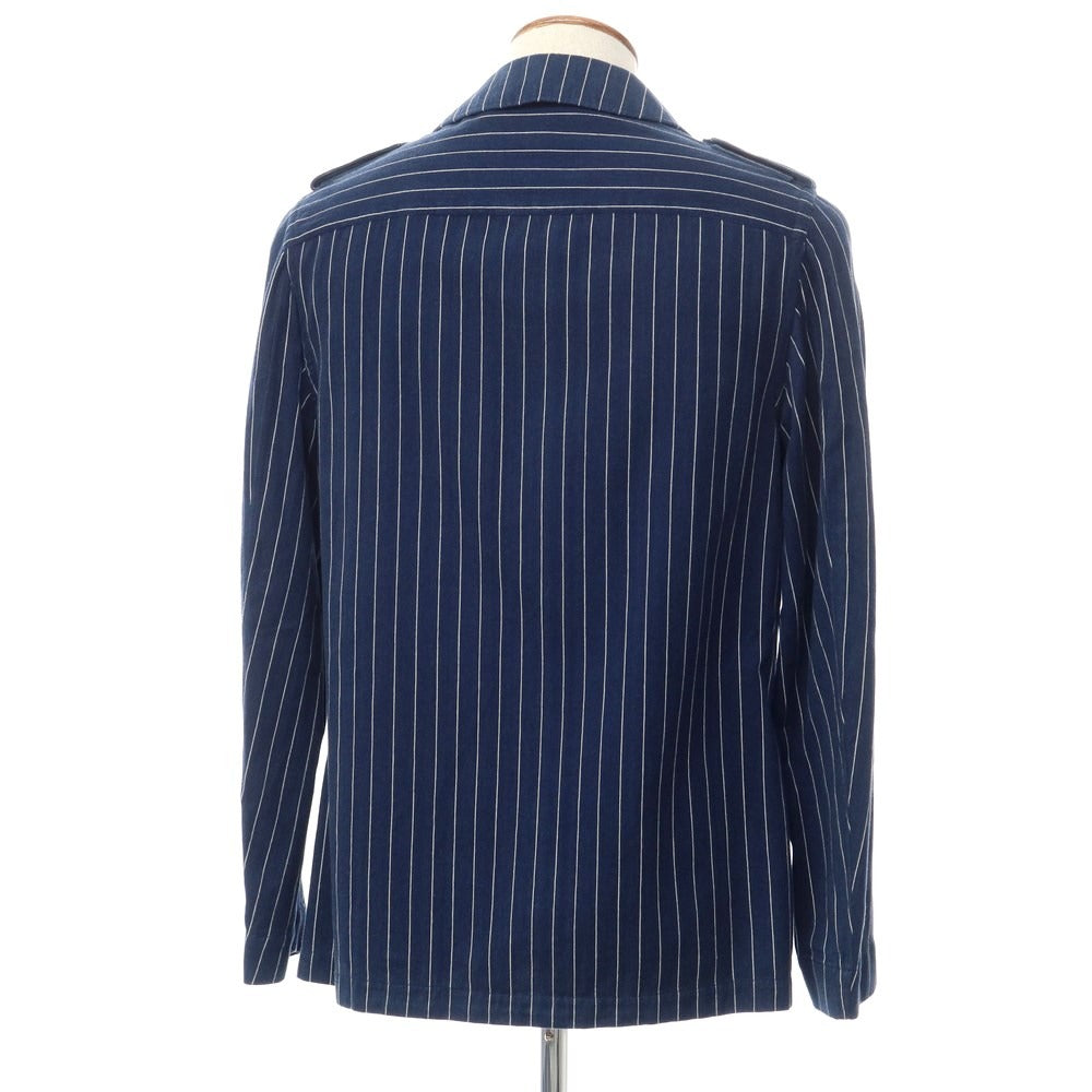 [Used] LARDINI Cotton Striped Field Jacket Navy x White [Size S] [NVY] [S/S] [Condition Rank B] ​​[Men&