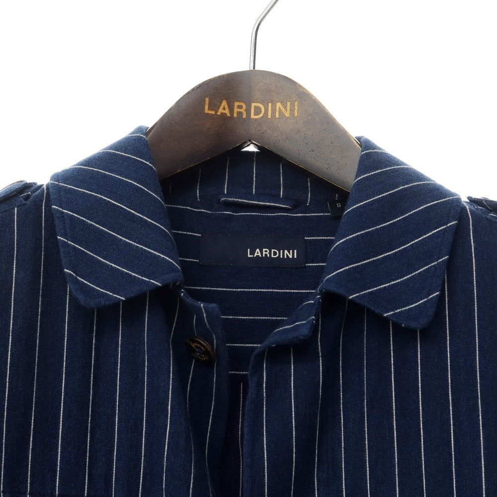 [Used] LARDINI Cotton Striped Field Jacket Navy x White [Size S] [NVY] [S/S] [Condition Rank B] ​​[Men&