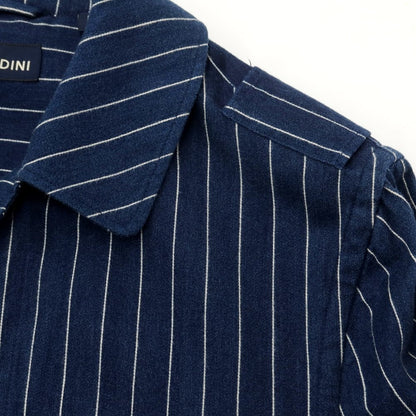 [Used] LARDINI Cotton Striped Field Jacket Navy x White [Size S] [NVY] [S/S] [Condition Rank B] ​​[Men&