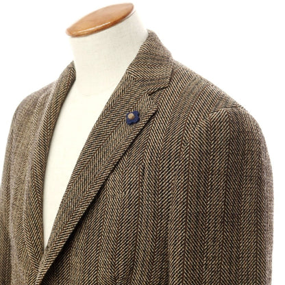 [Used] LARDINI Tweedy Wool Herringbone Jacket Brown x Beige [Size 46] [BRW] [A/W] [Condition Rank B] ​​[Men&