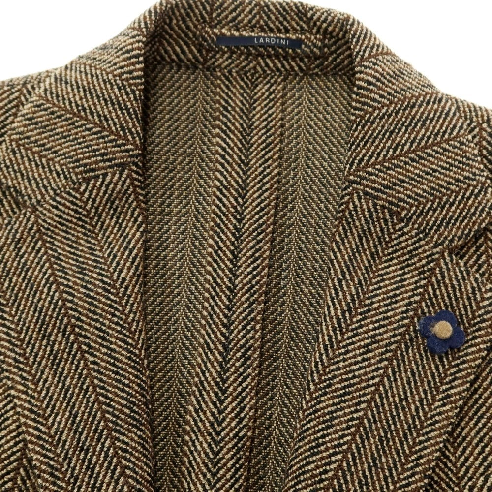 [Used] LARDINI Tweedy Wool Herringbone Jacket Brown x Beige [Size 46] [BRW] [A/W] [Condition Rank B] ​​[Men&