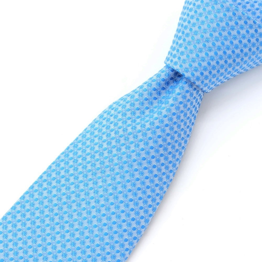 [Used] Luigi Borrelli Small Pattern Tri-Fold Silk Tie Blue [BLU] [S/S/A/W] [Condition Rank B] ​​[Men&