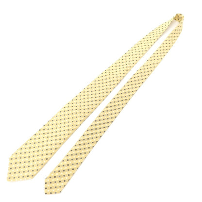 [Used] Luigi Borrelli Komon 3-fold silk cotton tie, yellow beige [YEL] [S/S/A/W] [Condition: B] [Men&