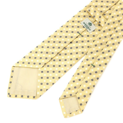 [Used] Luigi Borrelli Komon 3-fold silk cotton tie, yellow beige [YEL] [S/S/A/W] [Condition: B] [Men&