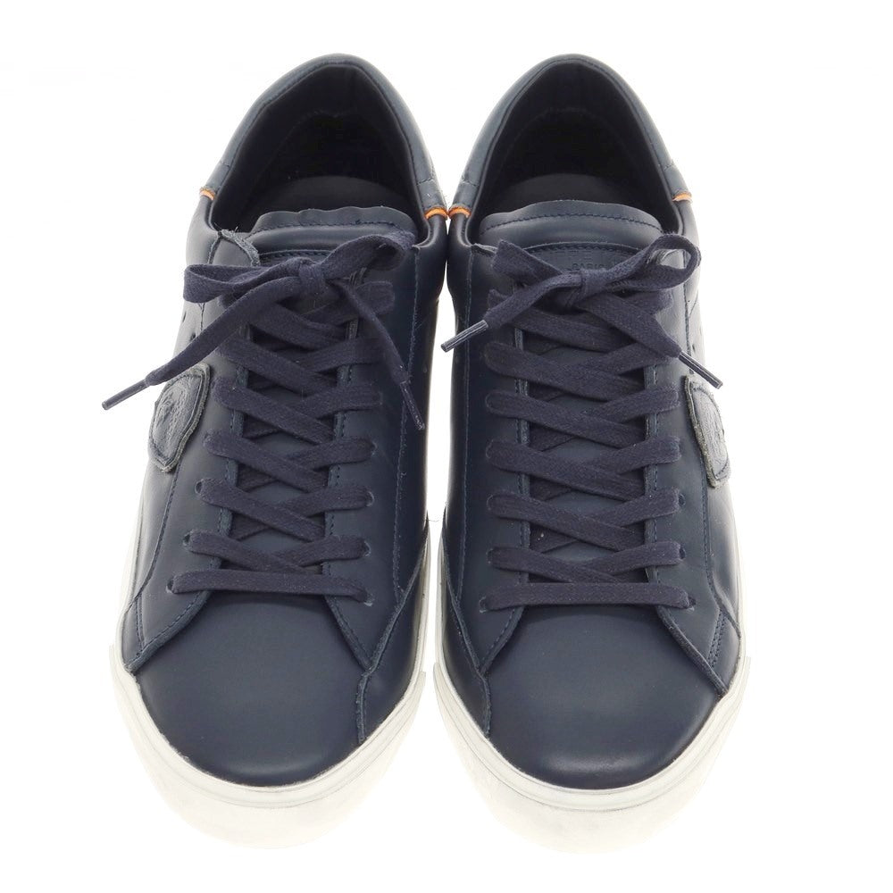 [Used] PHILIPPE MODEL Leather low-cut sneakers, navy [Size 41] [NVY] [S/S/A/W] [Condition Rank B] ​​[Men&