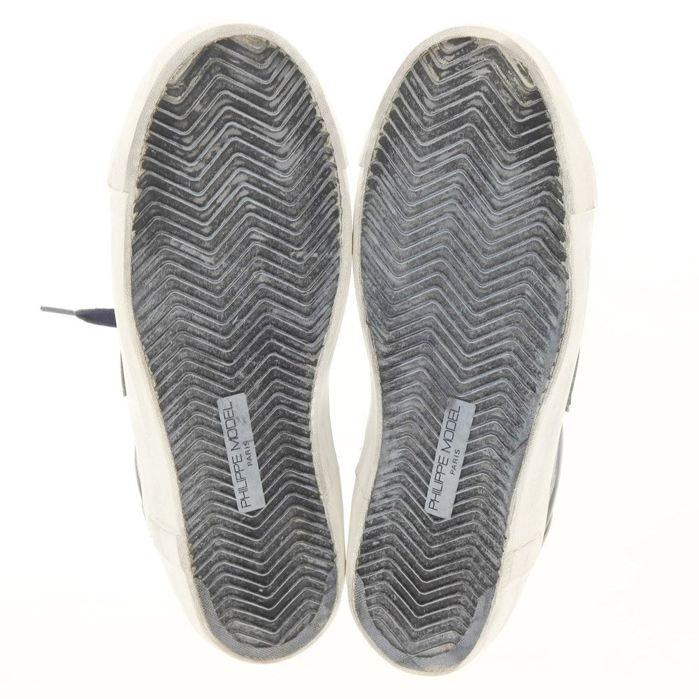 [Used] PHILIPPE MODEL Leather low-cut sneakers, navy [Size 41] [NVY] [S/S/A/W] [Condition Rank B] ​​[Men&