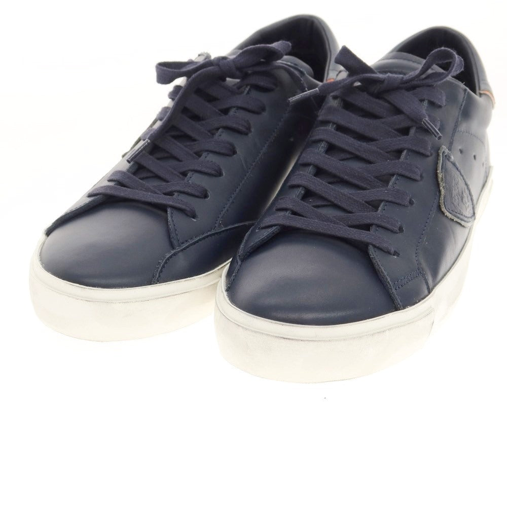 [Used] PHILIPPE MODEL Leather low-cut sneakers, navy [Size 41] [NVY] [S/S/A/W] [Condition Rank B] ​​[Men&