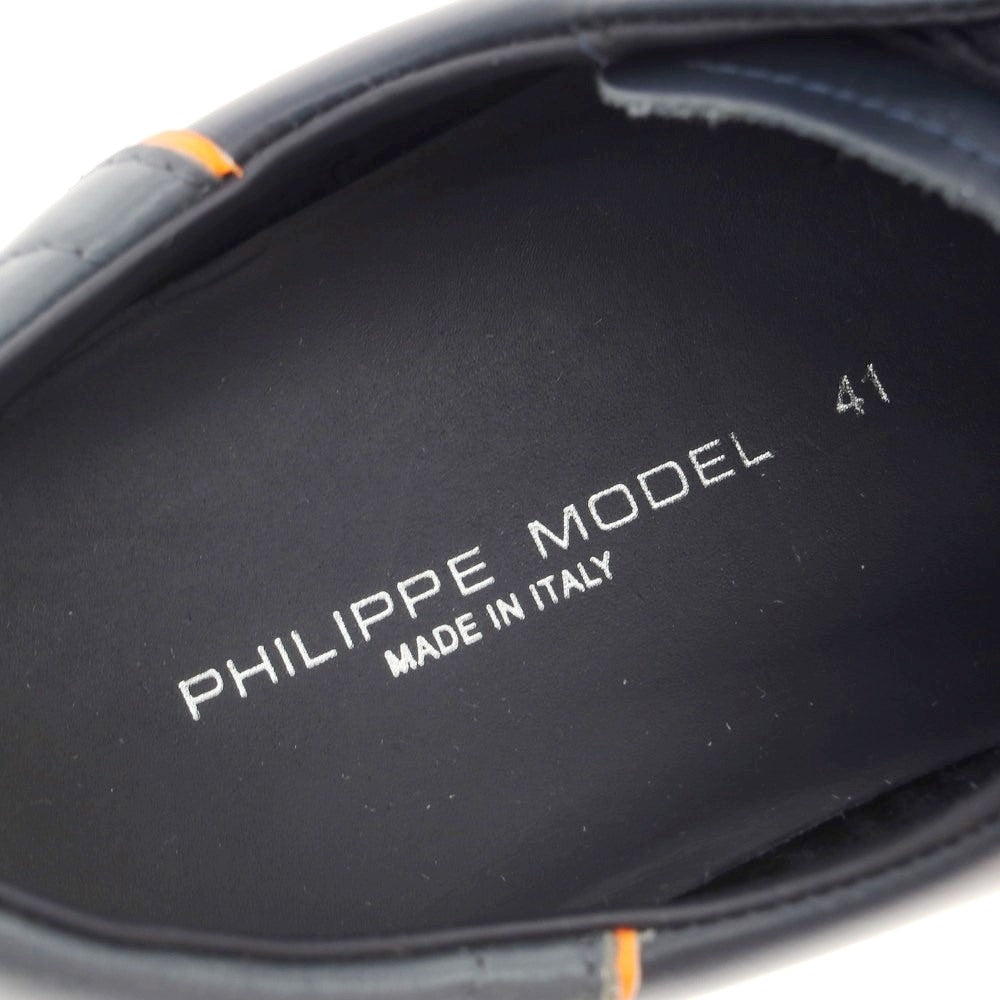 [Used] PHILIPPE MODEL Leather low-cut sneakers, navy [Size 41] [NVY] [S/S/A/W] [Condition Rank B] ​​[Men&