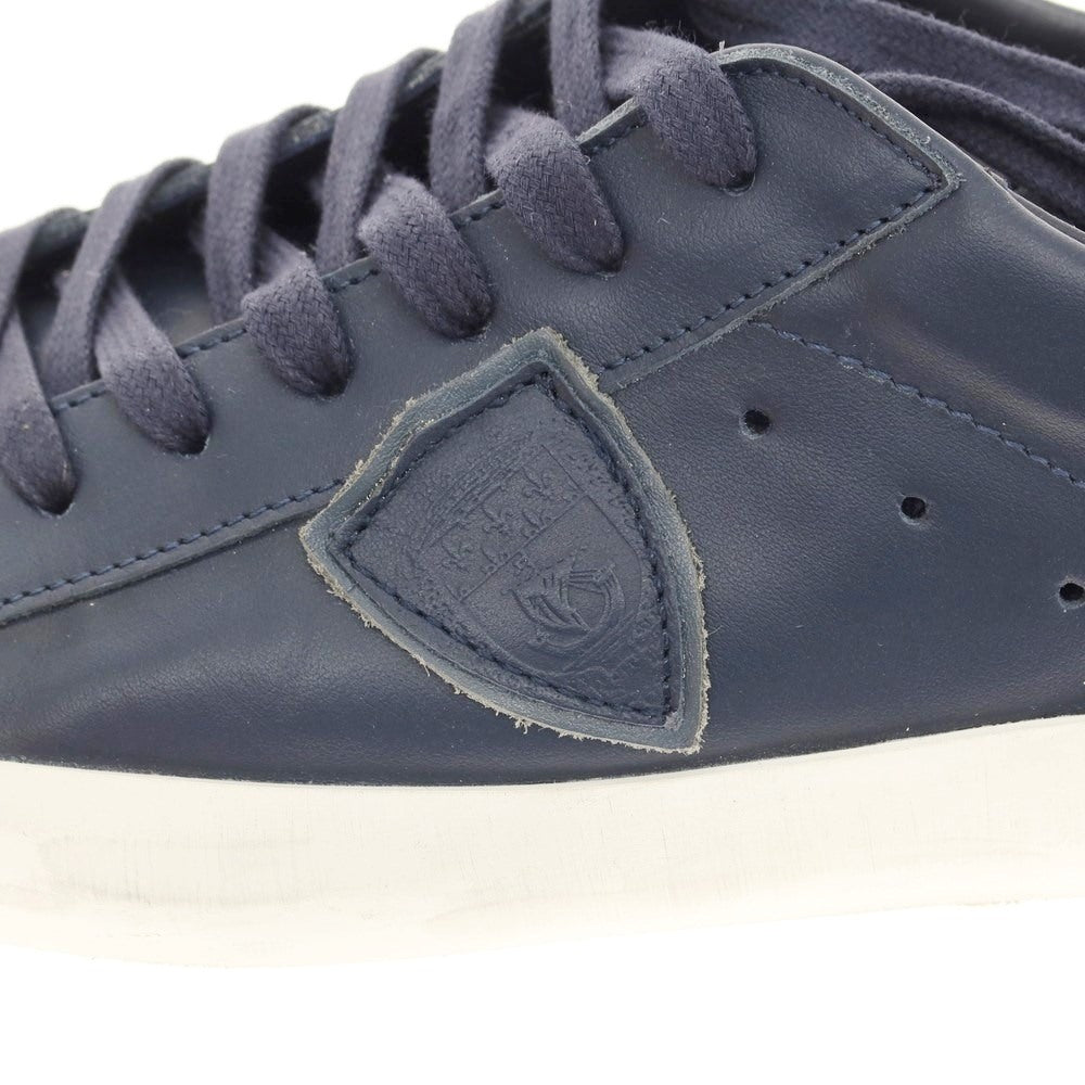 [Used] PHILIPPE MODEL Leather low-cut sneakers, navy [Size 41] [NVY] [S/S/A/W] [Condition Rank B] ​​[Men&