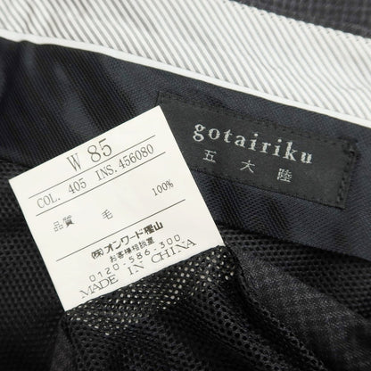 [Used] Gotairiku wool dress slacks pants, dark gray x black [Size 85] [GRY] [S/S] [Condition Rank B] [Men&